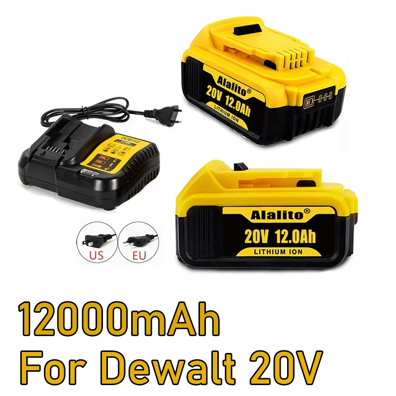 

2024 Upgrade 20V 12.0Ah DCB200 Replacement Li-ion Battery for DeWalt MAX DCB205 DCB201 DCB203 power tool Batteries