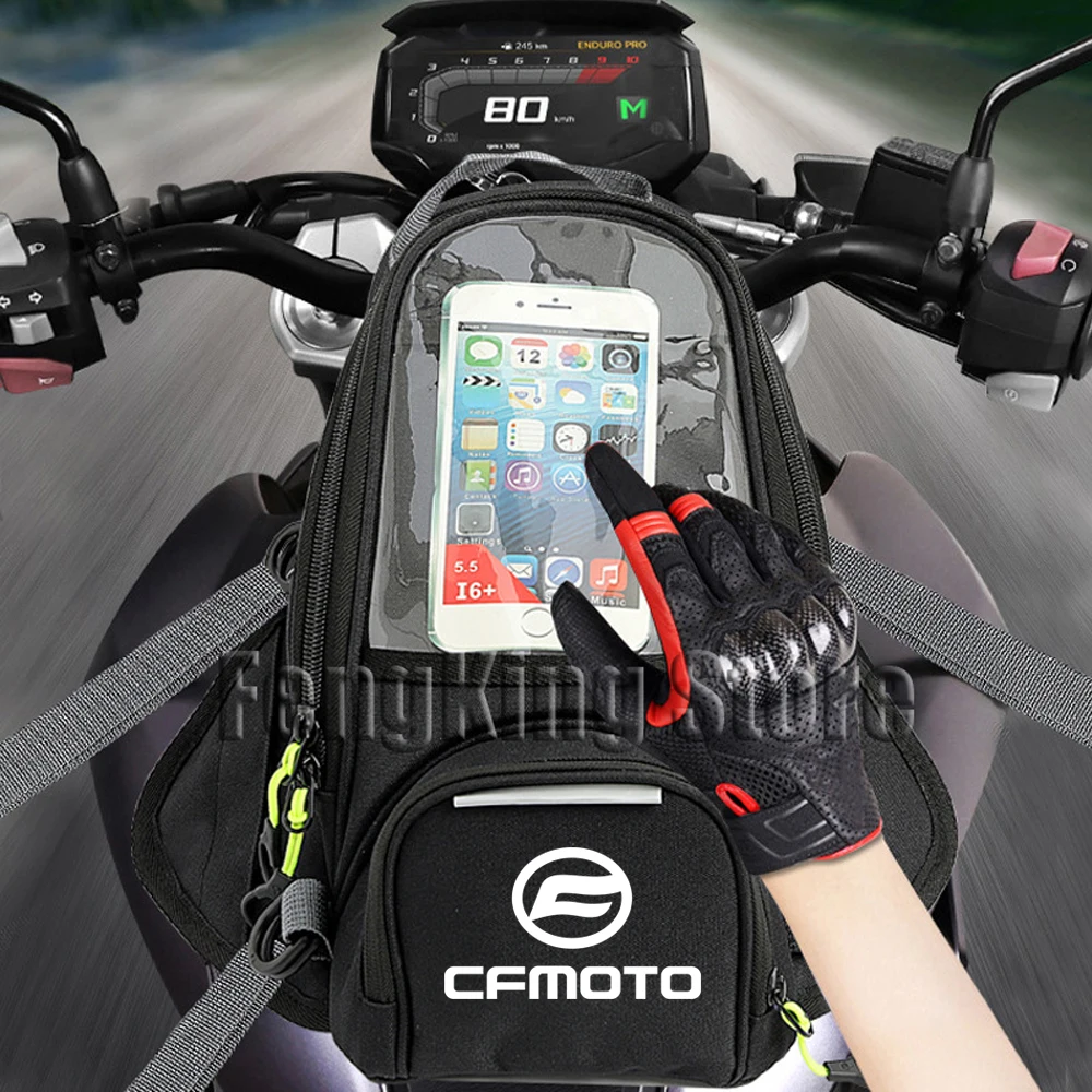 

For CFMOTO CF650 650NK 400NK 250NK 400GT 650MT 800MT Motorcycle Magnetic Bag Riding Bag Navigation Fuel Tank Bag Large Screen