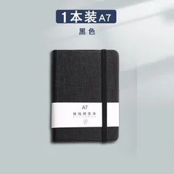 Portable Mini Notepad and Planner - 96 Sheets - A7 (A7 black)