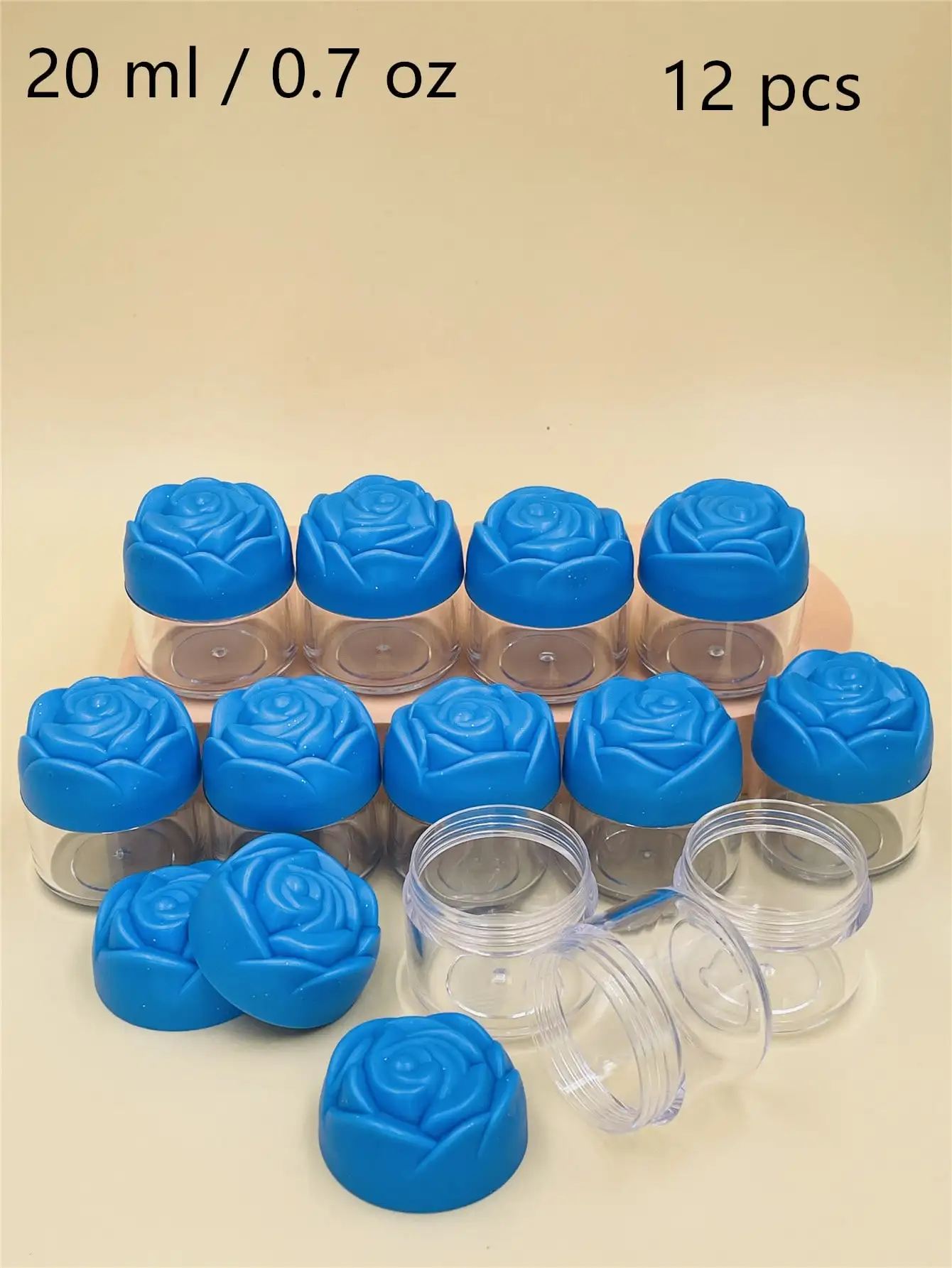 Travel Size Rose Pattern Cream Sample Bottle Set - Portable & Versatile Candy or Medicine Containers