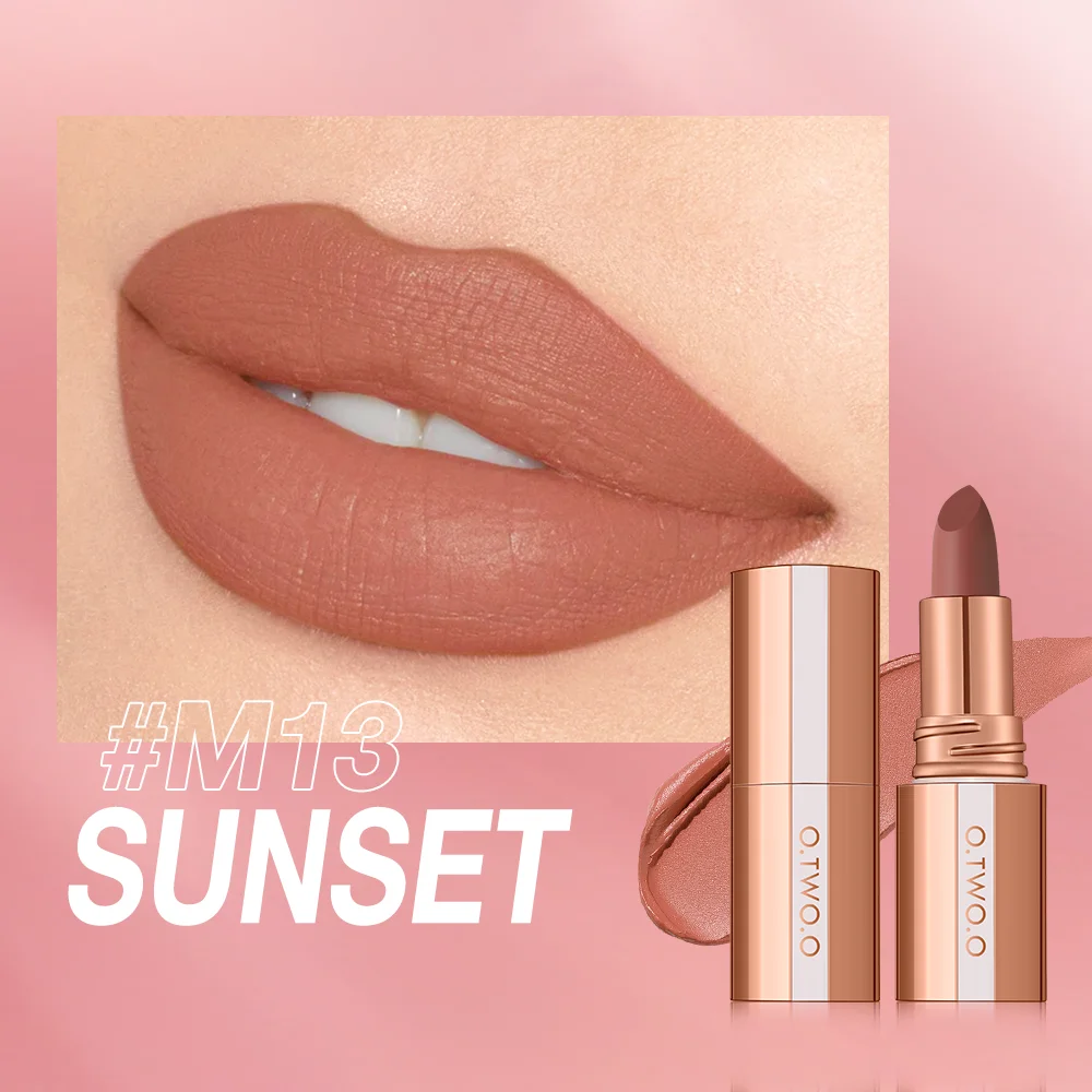 thumbnail image 1 of O.TWO.O Lipstick Lip Tint Waterproof Long Lasting Non-stick Cup Sexy Red Pink Lip Glaze Velvet Matte Lipstick Makeup, 1 of 5