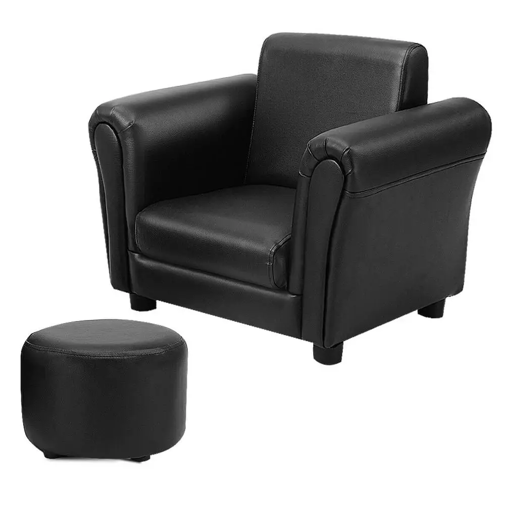Kids Armchair Sofa with Ottoman Comfortable Toddler Furniture Space Saving Indoor Chair Perfect Gift Birthdays 2