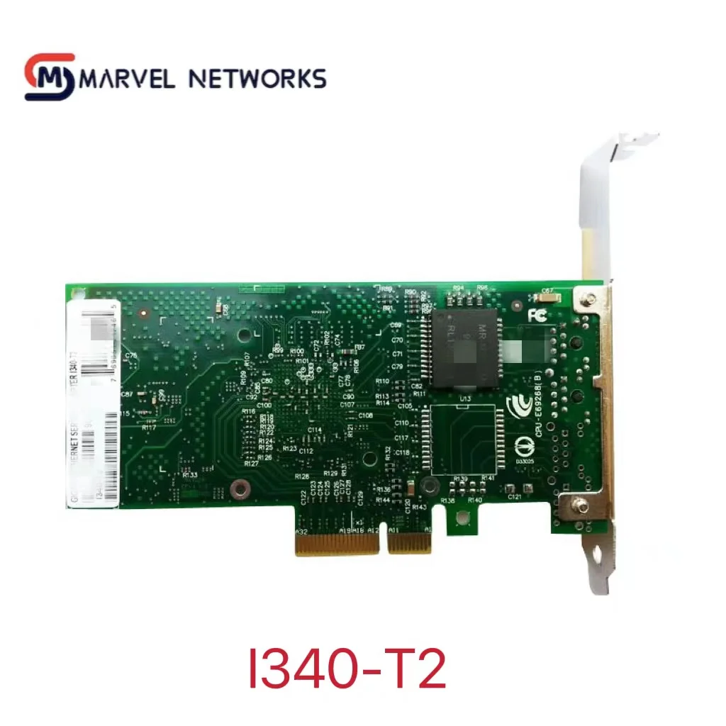 

100% Оригинальный Женский адаптер для сервера с двумя портами RJ45, 2 порта s, RJ45, 10/100/1000, PCIe, 82580