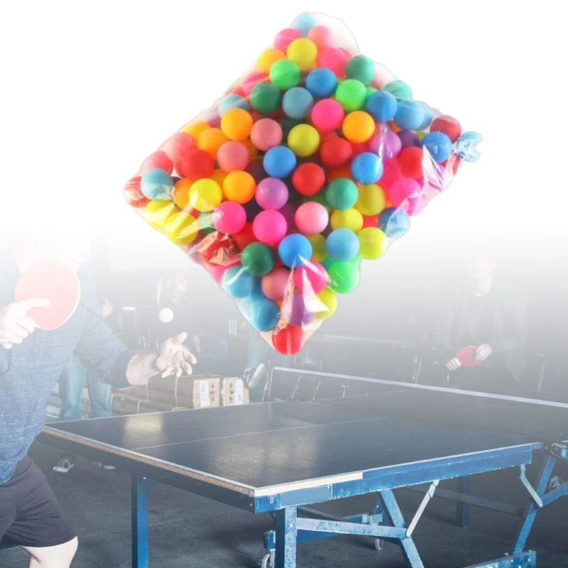 50Pcs Colorful Table Tennis Ball Plastic Pingpong Ball Washable Game