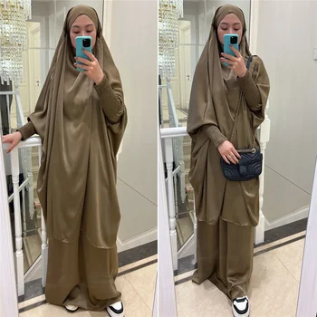 Eid Abaya Dubai Muslim Prayer Garment Robe Hijab Dress Long Khimar Ramadan Abayas for Women Islam Clothes Niqab Djellaba Burka