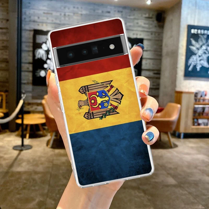 Moldova Flag Soft TPU Clear Phone Case
