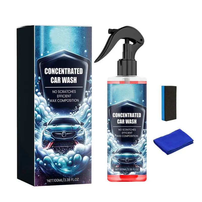 

Car Cleaning Spray Car Cleaner Cleaning Fluid Car Cleaning Supplies Car Wash Polish Protectant With Sponge & Cloth Car Paint