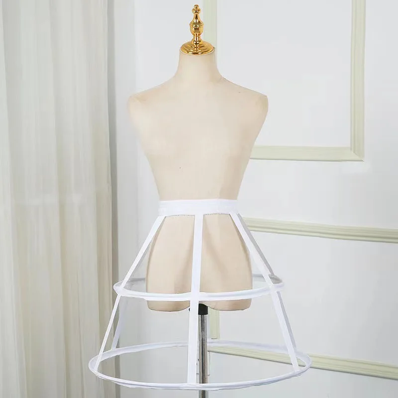 

2 Hoop Lady Crinoline Cage Bustle Casual Short Petticoat Sweet Hoop Skirt 2023
