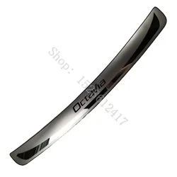 Rear Door Bumper Protector Sill Plate & Boot Guard Trim (Silver)