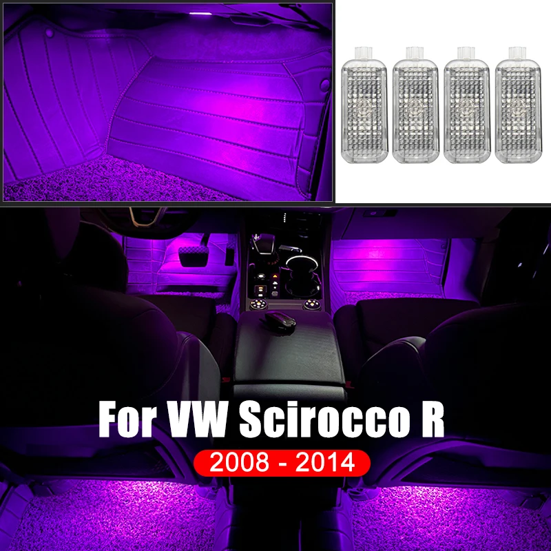 

For Volkswagen VW Scirocco R 2008 2009 2010 2011 2012 2013 2014 Car Footwell Lamp Atmosphere Lights Interior Trim Accessories