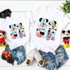 New Disney Minnie Mouse Shirts Cute Mother and Kids Tshirts Tops Baby Romper Funny Look Disneyland Trip Family Matching Outfits 1