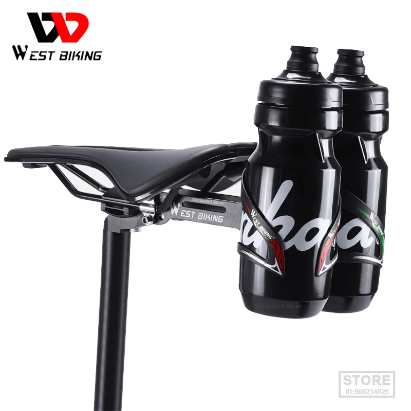 WESTBIKINGDoubleCupBicycleWaterBottleCageSaddleExtension