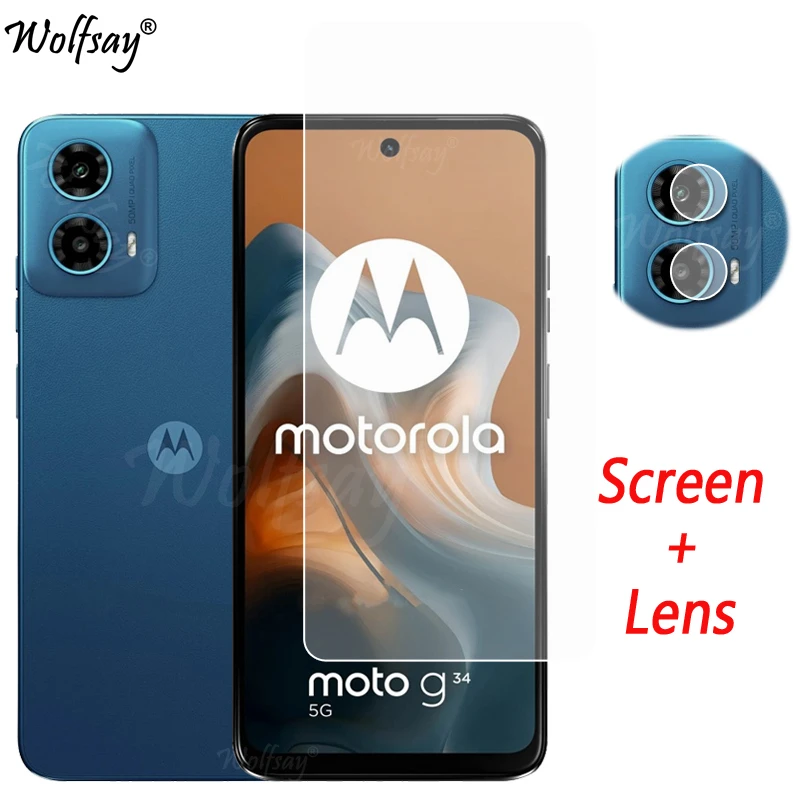 

Защитная пленка для объектива камеры Motorola Moto G34, защита экрана, полностью клеящееся закаленное стекло для Moto G34, фотостекло для Moto G34, стекло