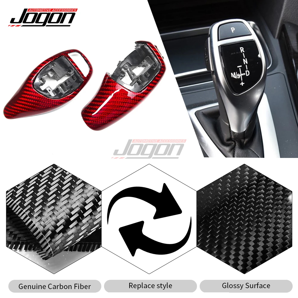 

Replacement Red Carbon Fiber Car Inner Central Gear Head Knob Cover Trim For BMW 3 4 Series GT F34 F30 F31 F32 F33 F36 2012-2018