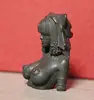 Brass Egyptian Queen Statue Miniature Version of Body Art Antique Decorations 1