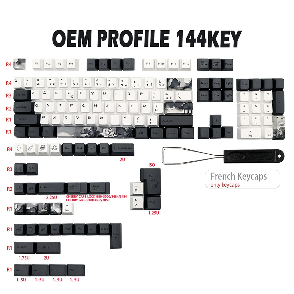 Sub Keycaps para Gk61, Rk61, 68, 980,
