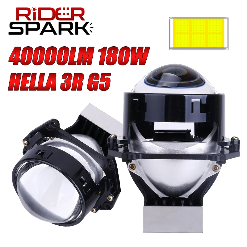 Bi LED Projector Lenses Hella 3R G5 Car Headlight Bulbs Daytime Running  Lights Retrofit kits 3.0 Inch 5500K 12V Auto Accessories