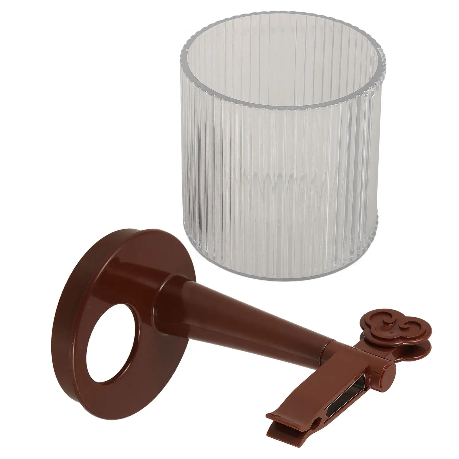 페인팅 브러쉬 클리너 플라스틱 홀더 클래식 브라운 브러쉬 펜 보관 랙 데스크탑 아트 펜 홀더 편리한 사용