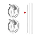 White-2pcs x straw