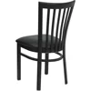 Heavy Duty Metal Dining Chair Ladder Back Design Foam Padded Seat Restaurant Café Kitchen Use 6