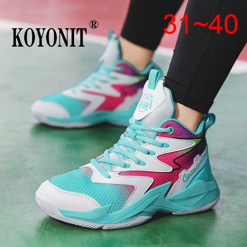 

Boys Basketball Shoes High Quality Boots Soft Non-slip Kids Sneakers Thick Sole Children Sport Shoes Outdoor Boy Trainer Basket