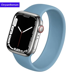 Sleek Silicone Solo Loop Wristband - L (Chrysanthemum)