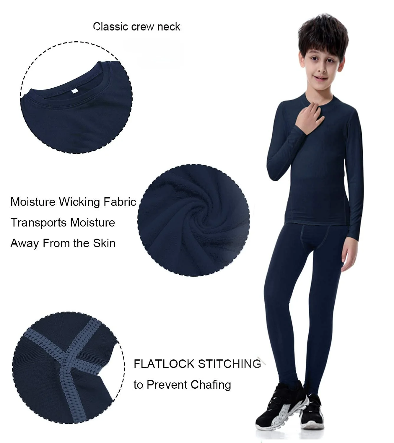 Winter Sports Suit for Children Quick Drying Thermal Underwear Boys Girls Compression Sportswear for Basketball Football