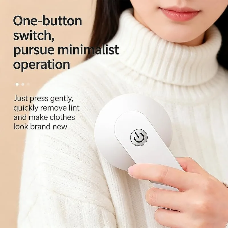 Electric Lint Remover Rechargeable - New Portable Instantly Lint Remover, Magic Fabric Shaver Fuzz Remover, Electric Lint Remover for Clothes, Effective Lint Shaver for Home Daily Use (White) 7