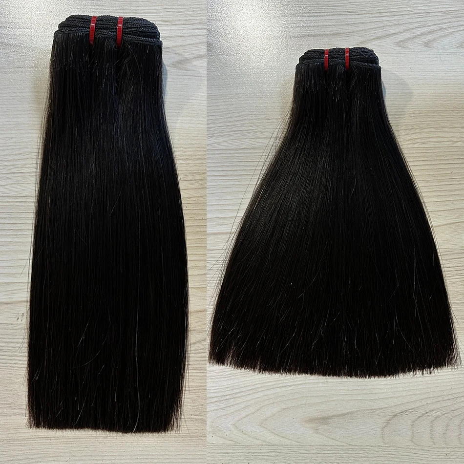 Chinese Virgin Human Hair Silky Straight Bundle 100G Raw Virgin Hair Bone Straight Super Double Drawn Human Extensions