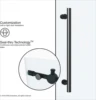 Adjustable 44-48 in. W x 74 in. H Elan Frameless Sliding Shower Door with Clear Tempered Glass, Reversible Handle 6
