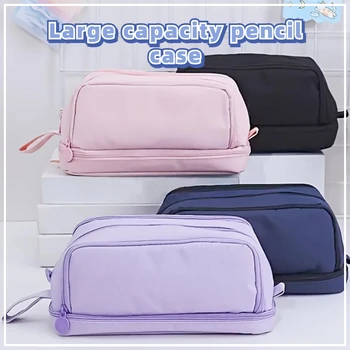 Astuccio per matite di grande capacità Scomparti multistrato Astuccio per matite portatile Organizzatore di cancelleria per studenti Regalo di materiale scolastico