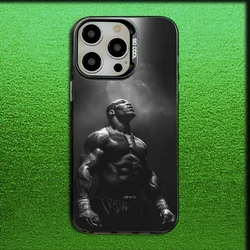 Gray Matte Silicone Black Cover featuring Legendary Boxer Design - iPhone 13 Pro (Z1)