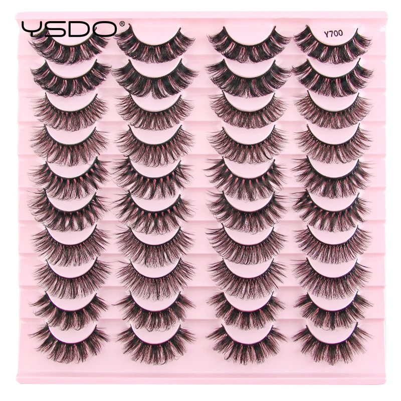 Description Picture 5 of itemHalf Eyelashes 3/20 pairs 3D Faux Mink Lashes Soft Natural Lashes Cat Eye False Eyelashes Dramatic Fluffy Lashes Makeup Tool