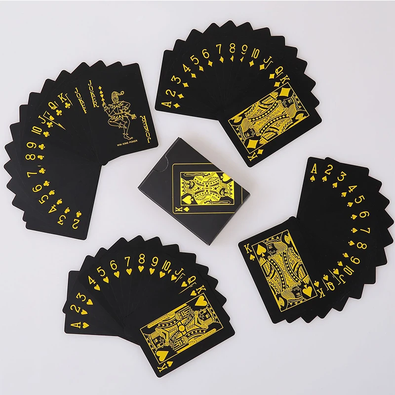 Black Blue Red Yellow Plastic Playing Cards Set Magic Waterproof Poker Gift Collection