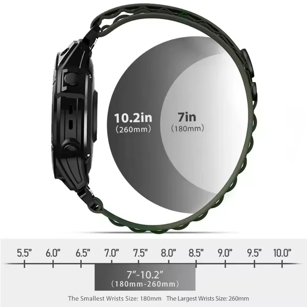 Alpine Loop Nylon Strap Bracelet Wristband - 20mm & 22mm