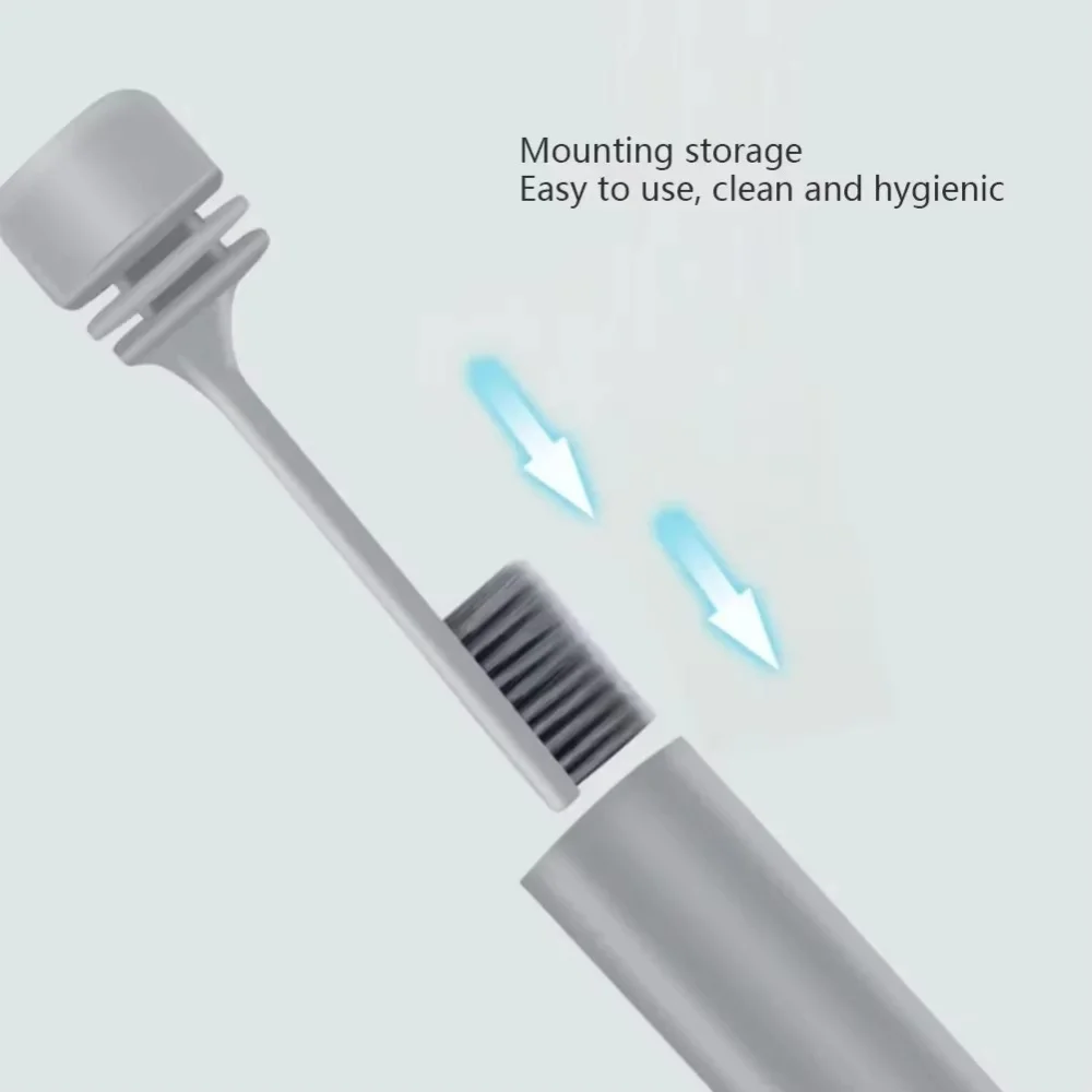 Portable Compact Charcoal Folding Toothbrush - Perfect for TravelCamping, and Hiking - Easy to Take and Efficient Teethbrush