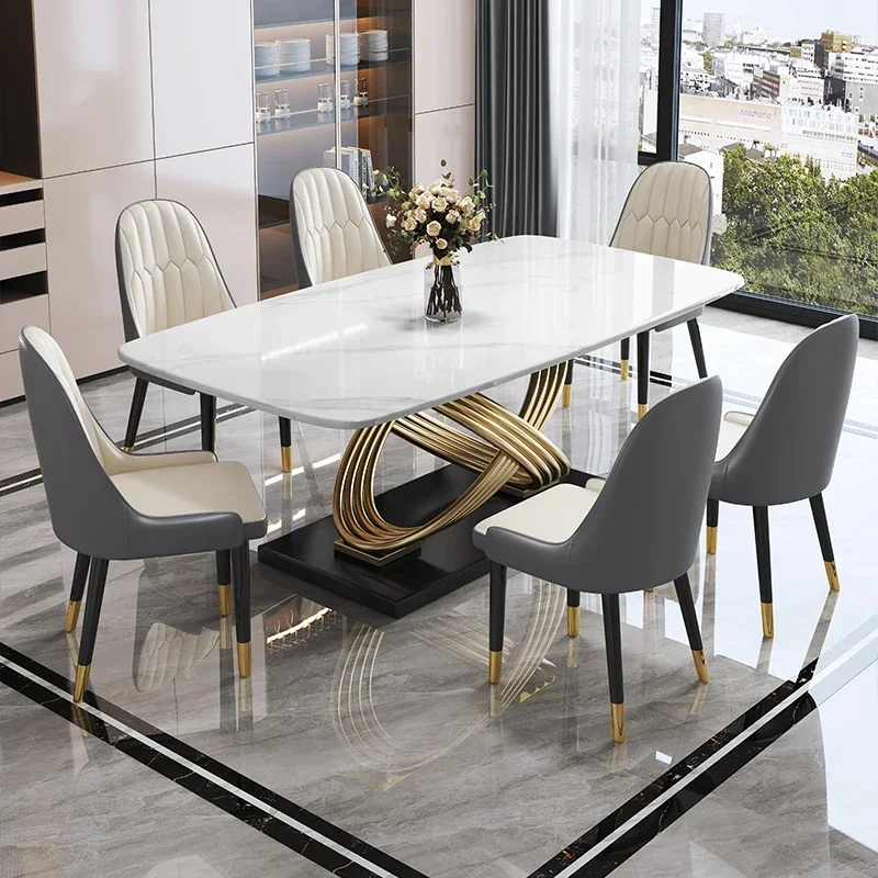 Dining Tables Luxury Slate Design Nordic Tavolo Coffee Living Room Modern Dining Tables KitchenPranzo Home Furniture SR50DT