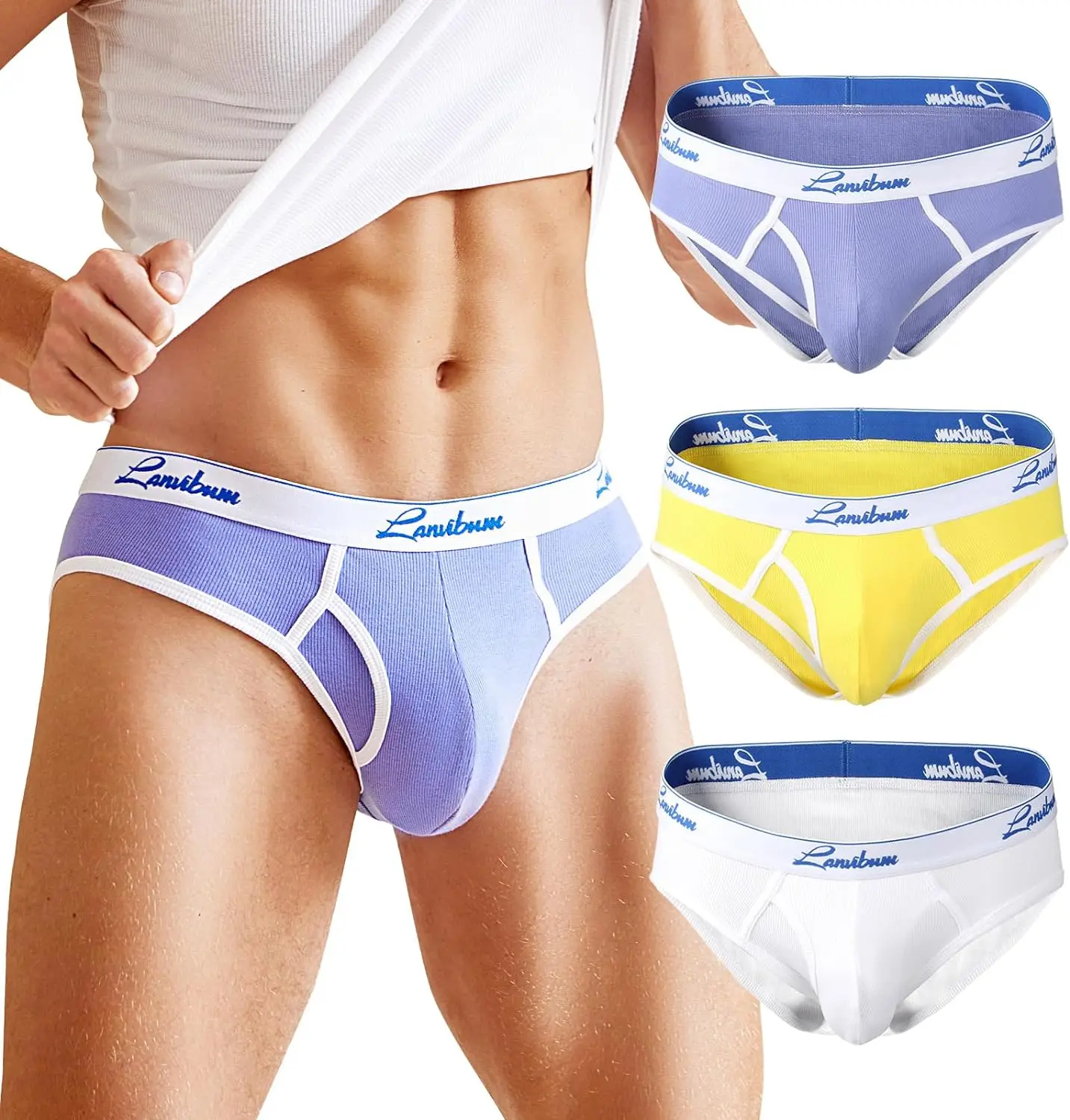 

Трусы Yiailing мужские хлопковые, нижнее белье, дышащее мягкое нижнее белье с заниженной талией, спортивные и дорожные, 3 в упаковке