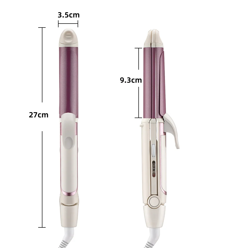 Hair Tools 3 in 1 Electric Hair Curler Straightener Tourmaline Ceramic Styler Curling Iron