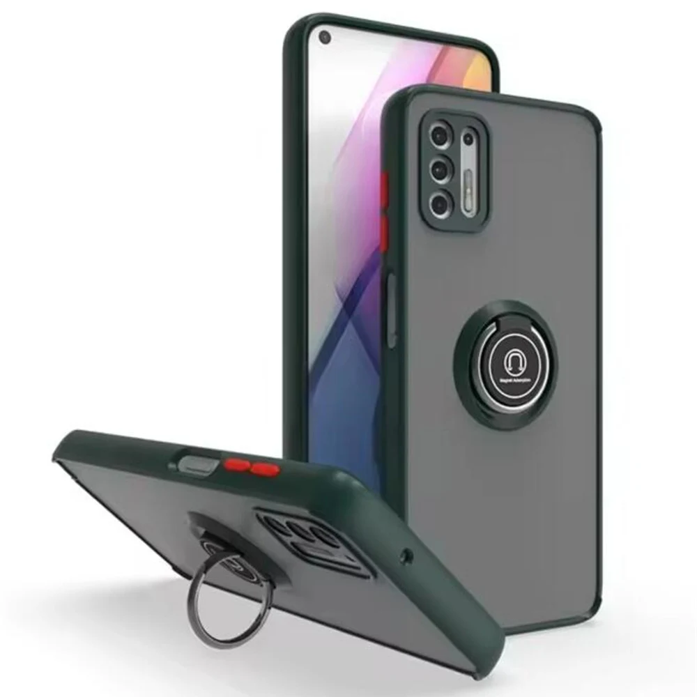 Shockproof Matte Clear Magnetic Ring Holder Case