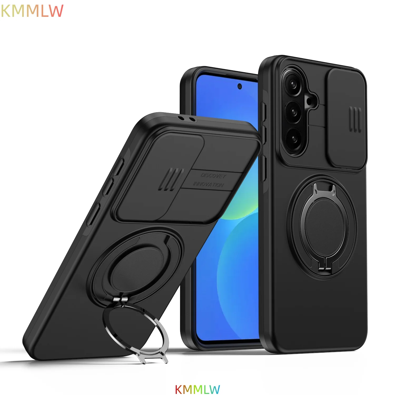 Luxury Armor Phone Case with Magnetic Bracket and Lens Protection - Shockproof Cover