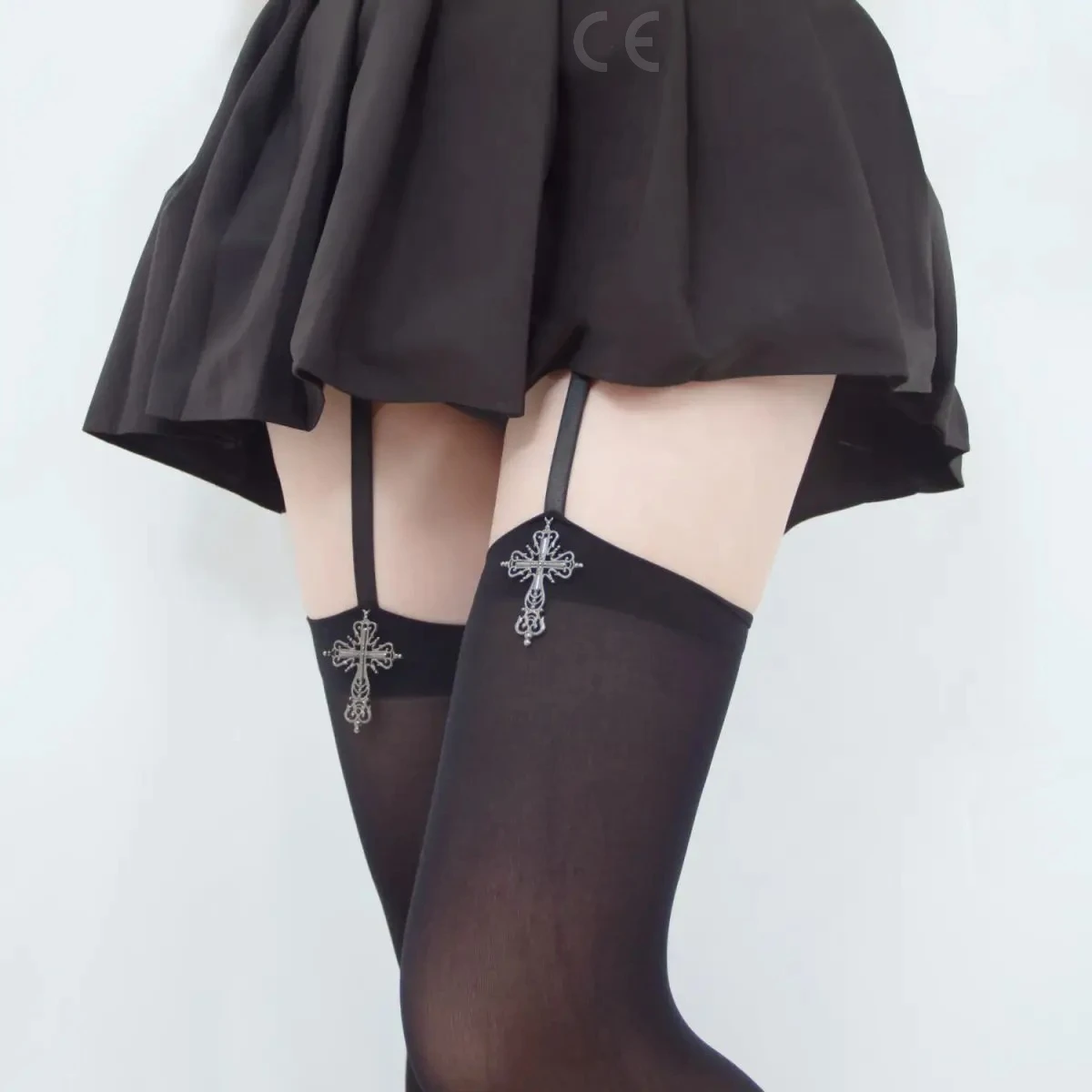 Gothic Cross Decoration Tight for Women Stockings 1/2pairs