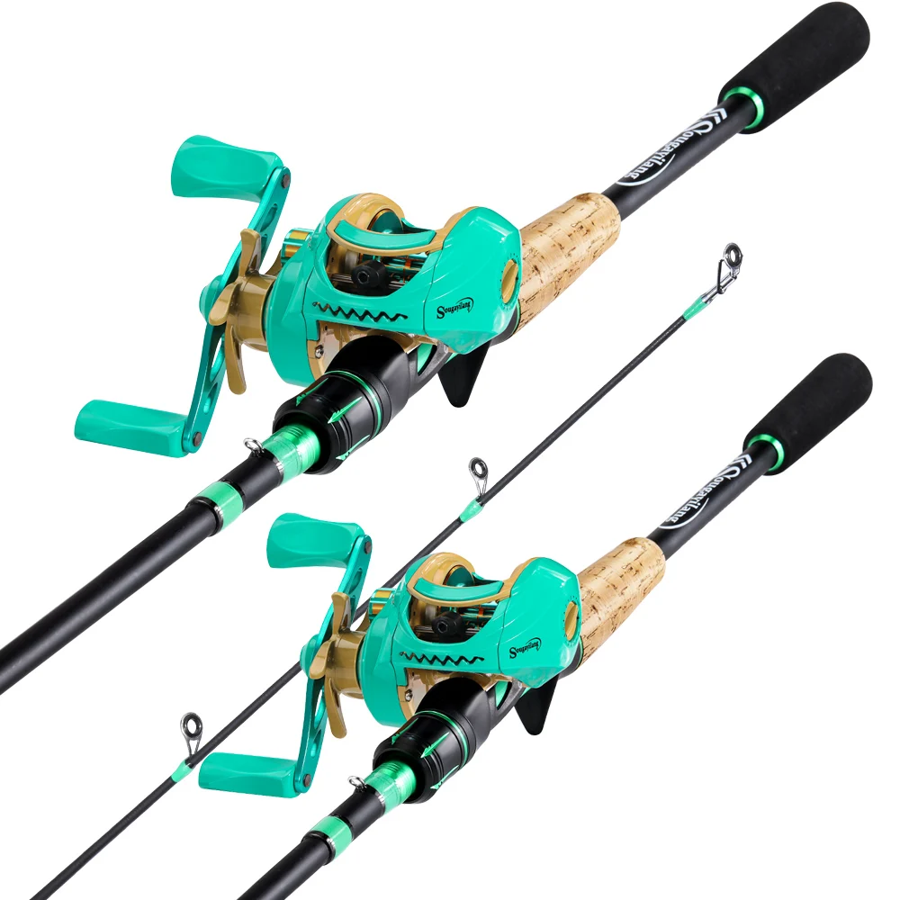 Sougayilang Casting Fishing Rod and Reel Combo Set Carbon Fishing Rod 10kg  Max Drag Fishing Reel Kit for Bass Fishing Pesca - AliExpress