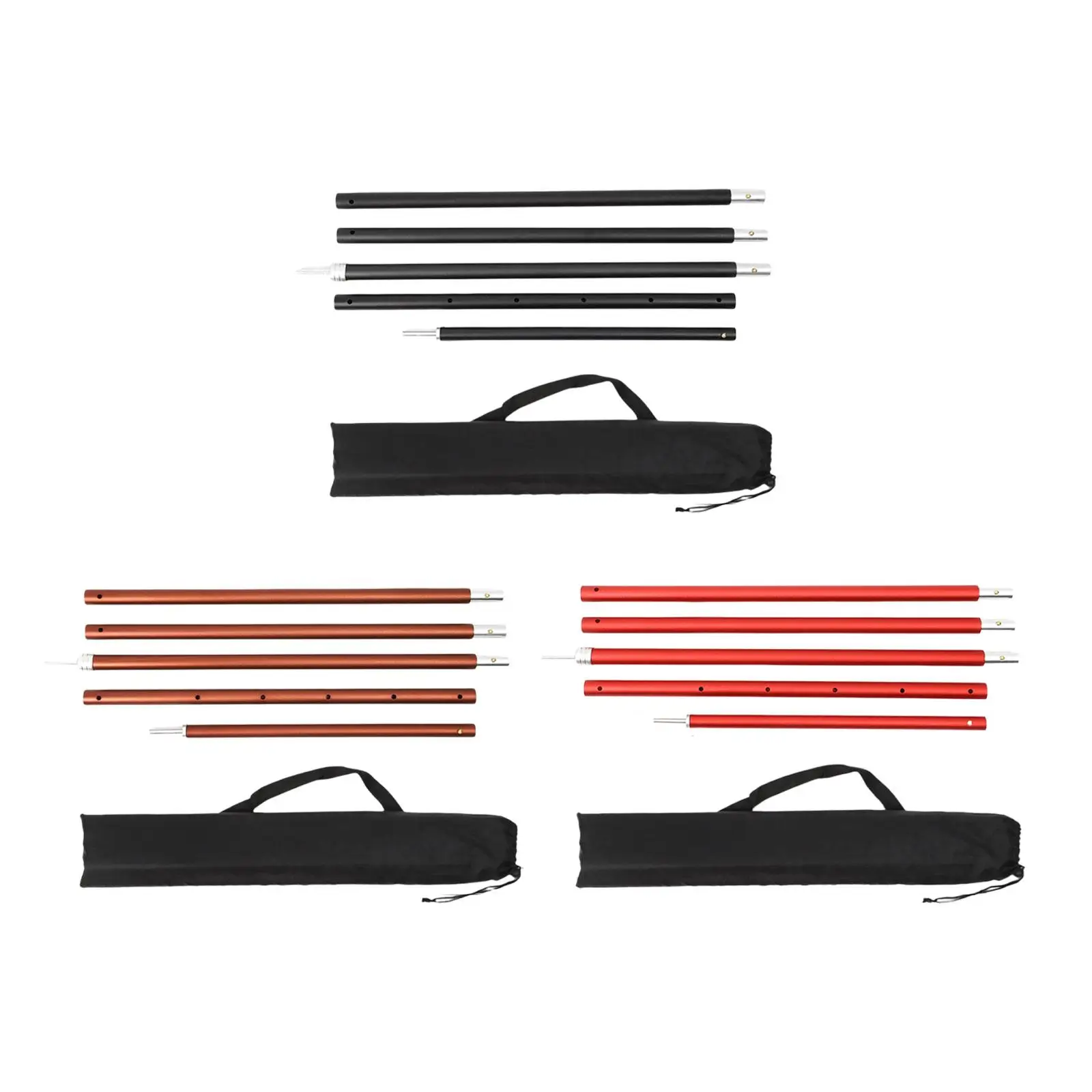 

Telescoping Tarp Poles Shelters Stand Lightweight Bar Height Adjustable Tent Poles for Spare Parts BBQ Outdoor Hammocks Picnics