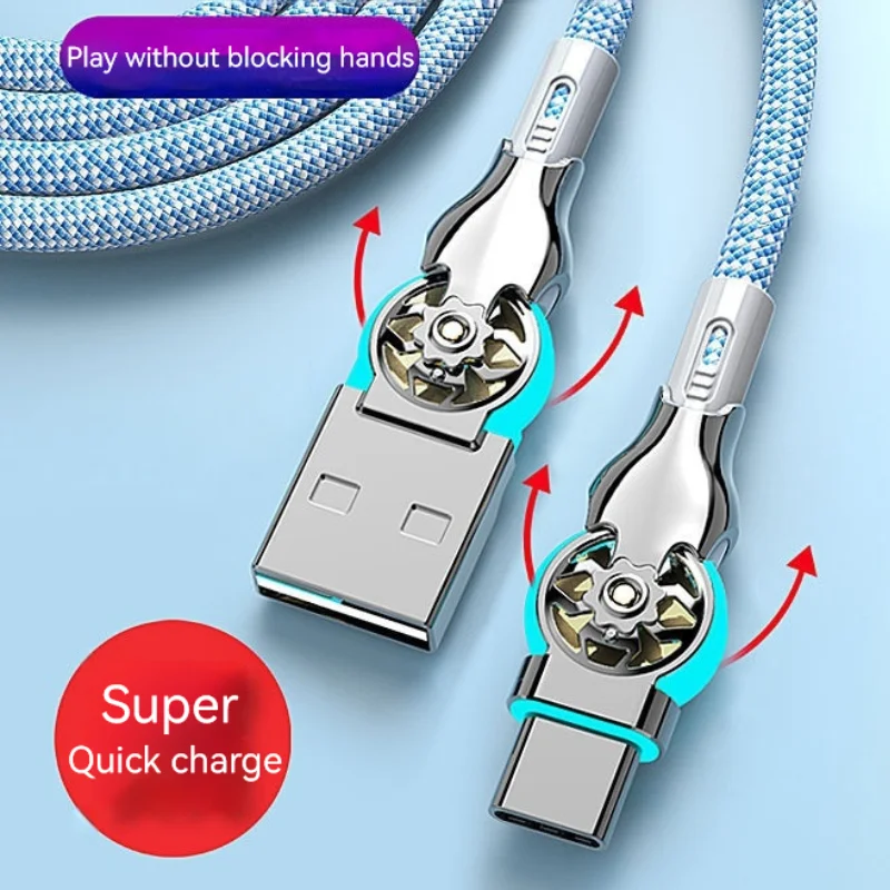 PORTIFY Swivel USB-C Charging Cable – 240W 3ft USB-C Cable...