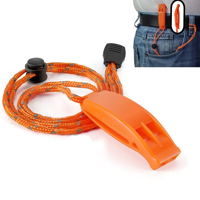 1/2/6/10/20 PCS Emergency Whistles with Lanyard Safety Whistle Survival Shrill Loud Blast for Outdoor Fishing Cheerleaders