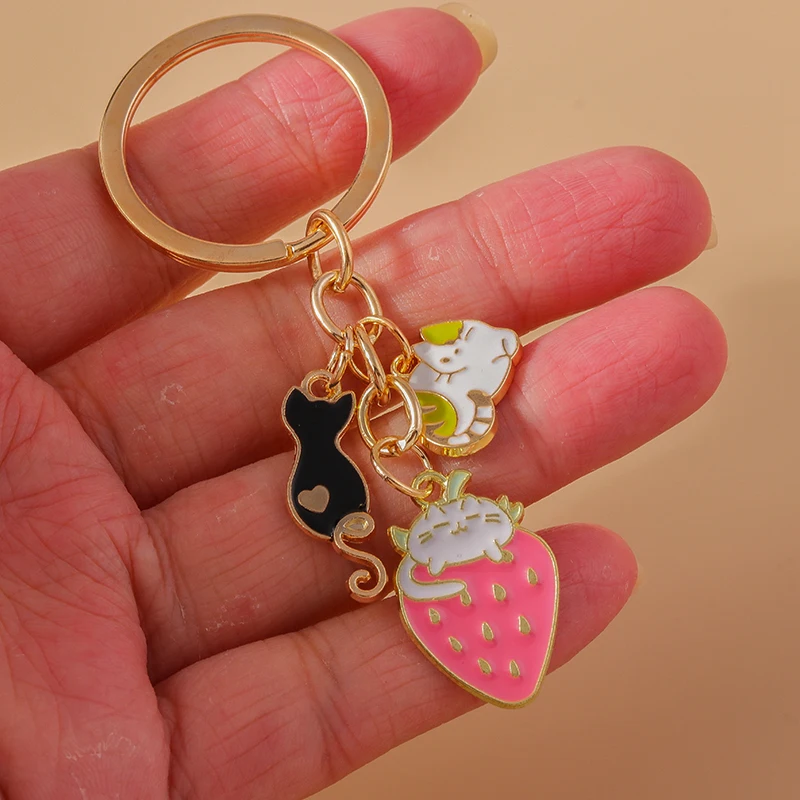 Aihua Neuer süßer Schlüsselanhänger, Emaille-Tier-Perlen-Regenbogen-Bär-Schlüsselanhänger für Damen, Handtaschenanhänger, Zubehör, DIY-Schmuckgeschenke – Detail 27