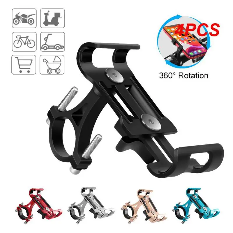 

4PCS Motorcycle Phone Holder Bracket 360° GPS Clip Cycling Bracket For Metal Shockproof Bracket