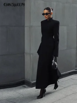 Women’s Slim V-Neck Long Coat 1