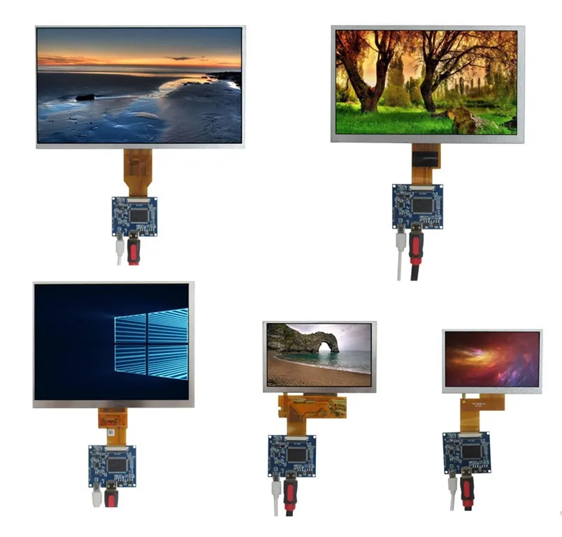 Monitor Lcd Driver Control Board Compatível com Hdmi Framboesa Banana Orange pi Computador pc 4.3 810. 1